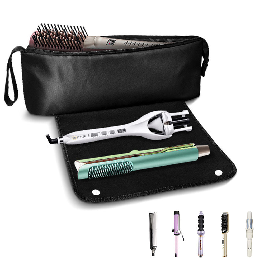 Hot Hair Tools Travel Bag with Heat Resistant Mat for Curling Iron Straightener