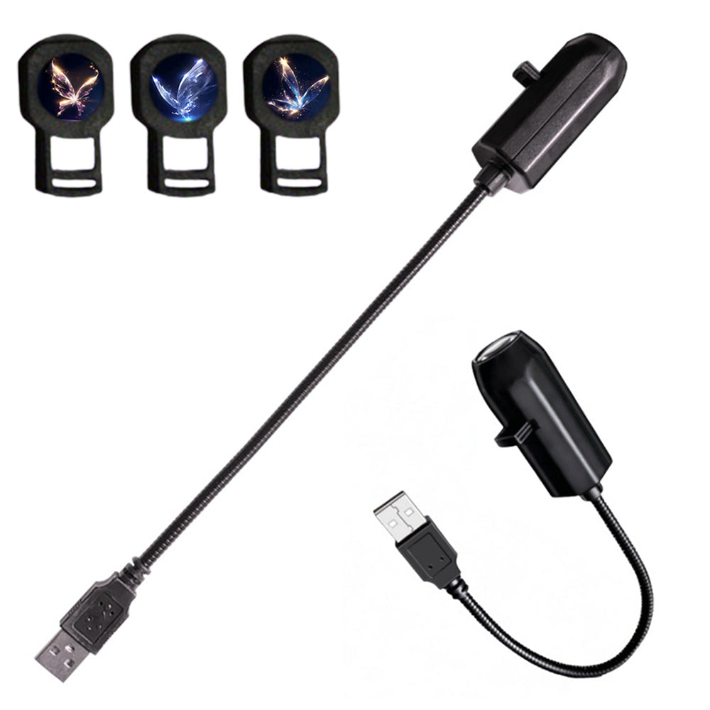 USB Star Projector Light Galaxy Planet Night Lamp with Replaceable Slides