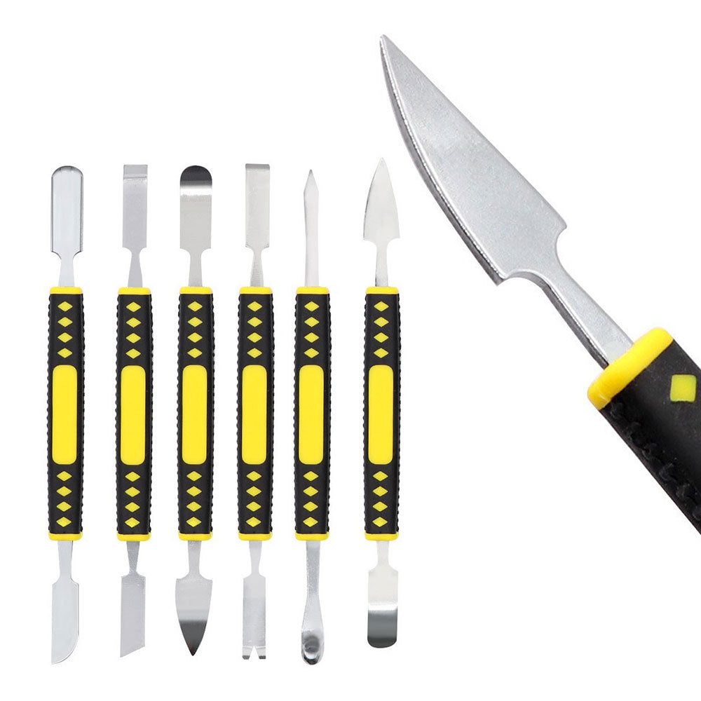 6Pcs Stainless Steel Electronics Repair Tool Kit Boot Stick For Mobile Phone Digital Metal Crowbar