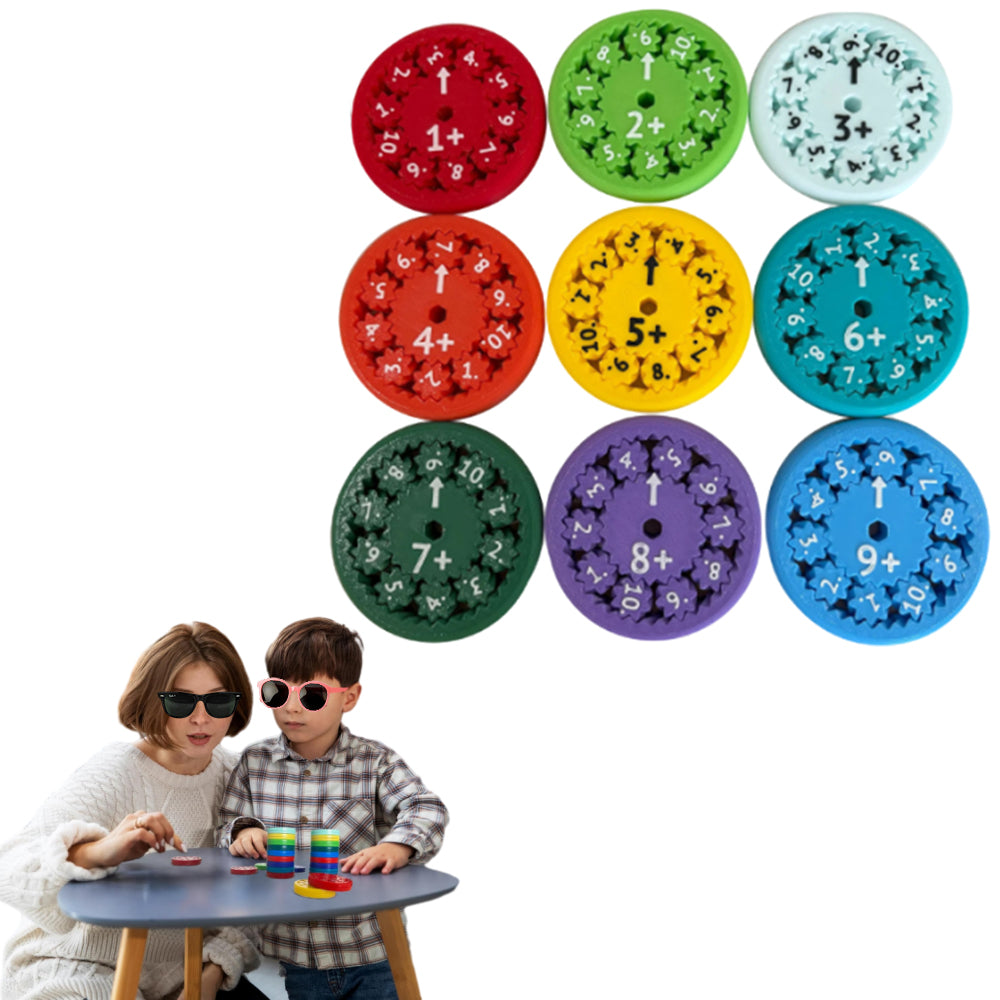 9Pcs Math Facts Fidget Spinners Addition Subtraction Game Educational Toy