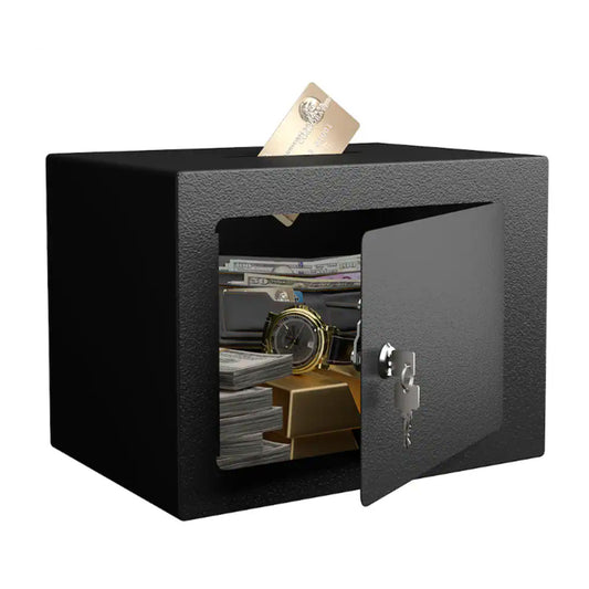 Small Safe Box with Key Lock Mini Security Safe for Money Cash Jewelry