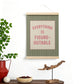 Colorful Inspirational Words Art Prints with Hanging Cord for Home Office Classroom