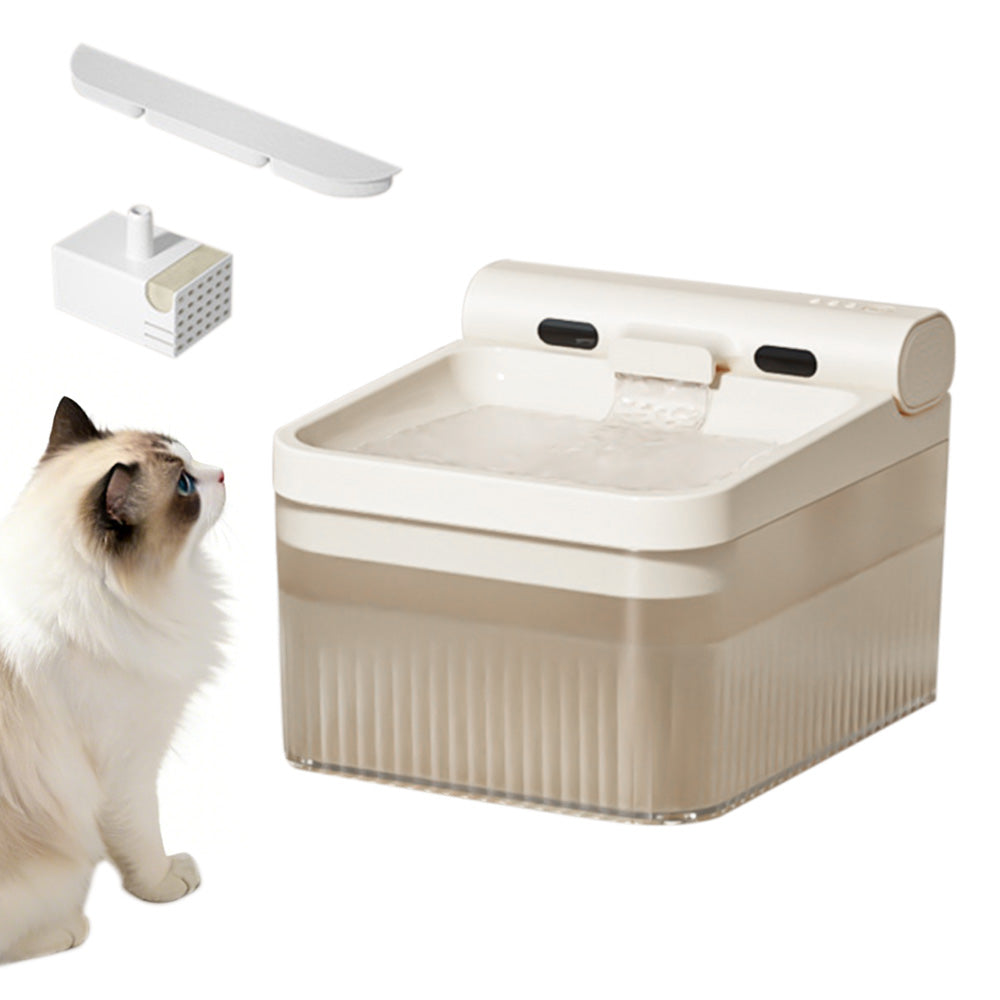 4L Automatic Cat Water Fountain Rechargeable Pet Drinking Dispenser with Sensor Mode