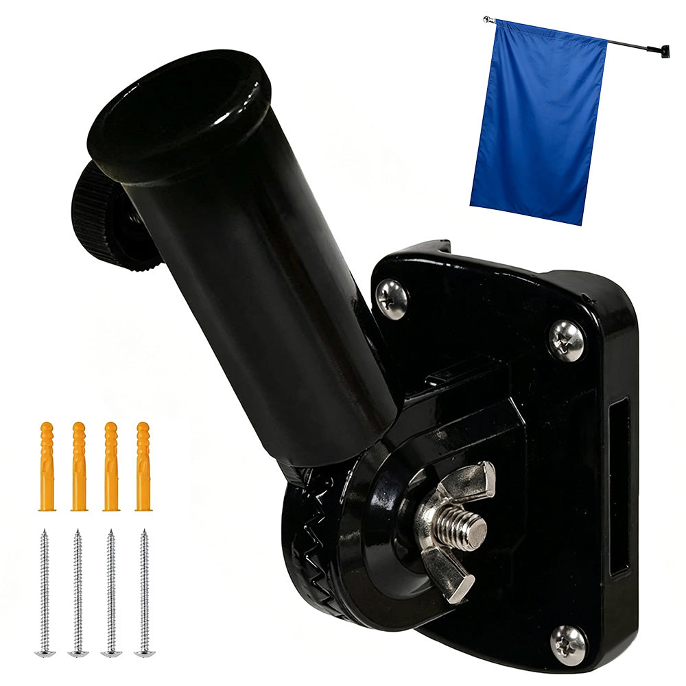 Adjustable Wall Mount Flag Pole Bracket for Flags Garden Lights and Posts