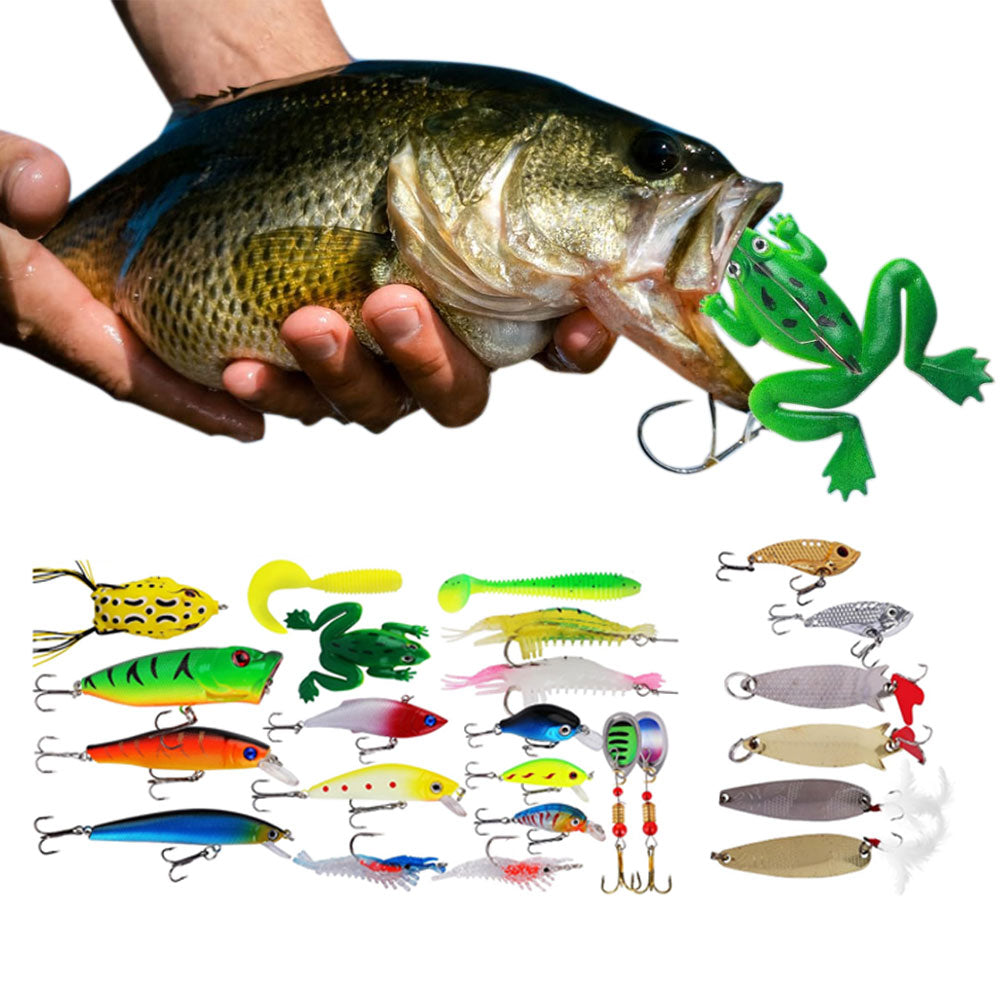 24 Days Christmas Countdown Fish Tackle Set Christmas Advent Calendar Fishing Lures Set