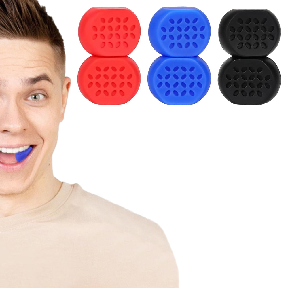6Pcs Jawline Exercisers Silicone Mouth Exercise Fitness Ball Neck Face Jaw Trainer Toning
