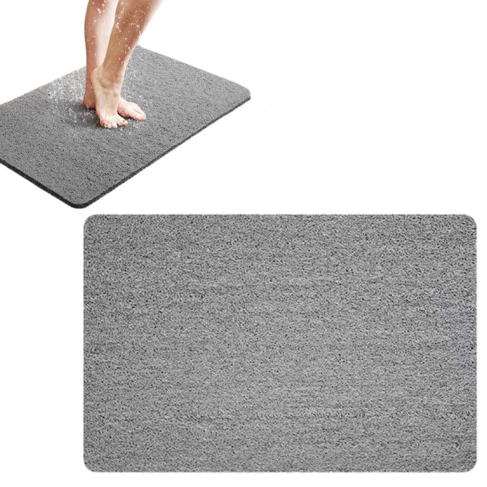 Rectangular PVC Anti Slip Loofah Absorbent Quick Drying Shower Mat
