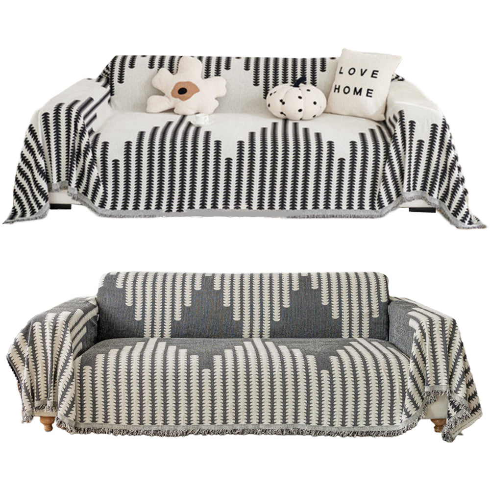 Reversible Double-Sided Minimalist Chenille Sofa Cover