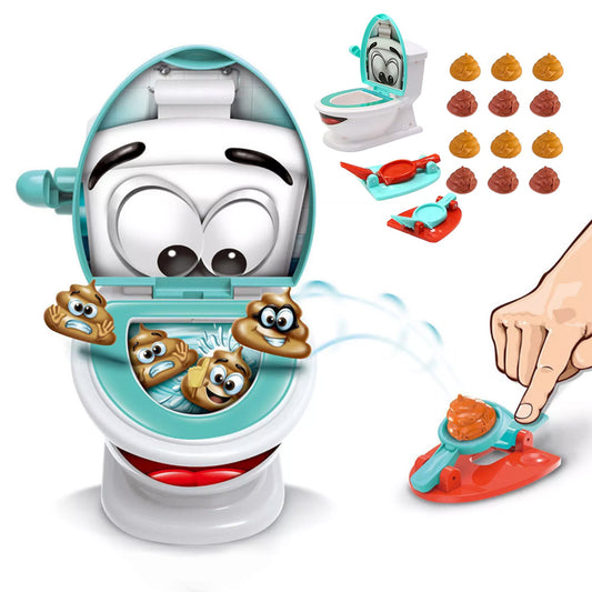 Funny Family Poop Shoot The Toilet Toy Poop Shoot Game Toy