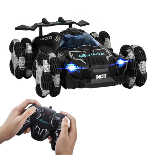 LED RC Car with Spray Off Road Drift Toy Remote Control Hand Gesture Sensing Stunt Buggy