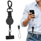 Retractable Phone Lanyard Locking Carabiner 360 Degree Tab for Hiking Climbing