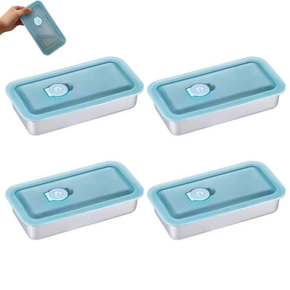 4Pcs Stainless Steel Grab and Go Snack Containers with Lids
