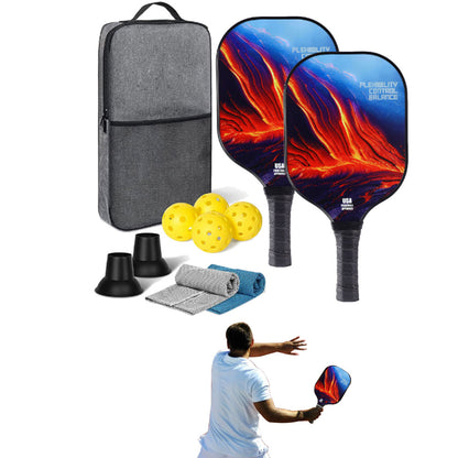 Fiberglass Pickleball Paddles With 4 Balls Pickleball Rackets Set