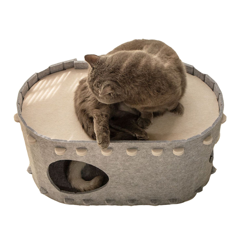Detachable Hideaway Cat Cave Bed