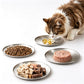 4Pcs Stainless Steel Pet Bowls Durable Shallow Pet Feeding Dishes for Cats Dogs-Silver