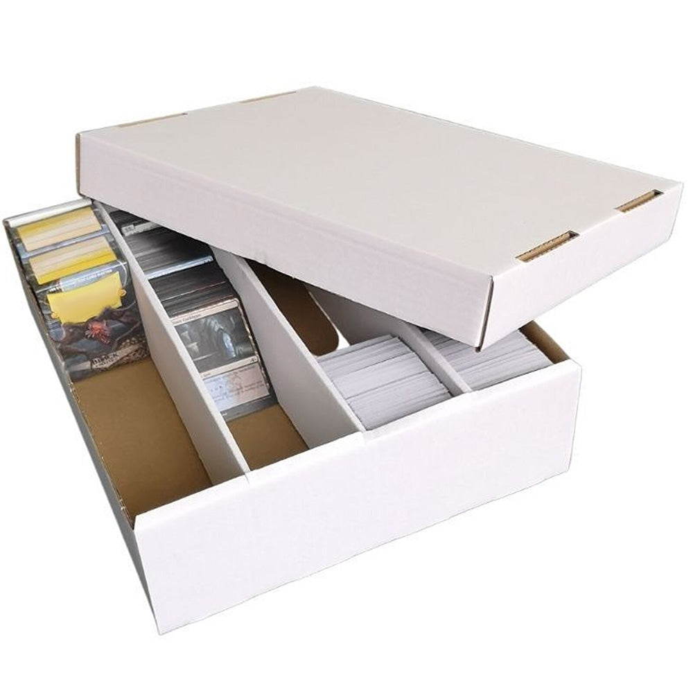 Extra Large Card Storage Box for Over 4000 Cards with Lid Compartments