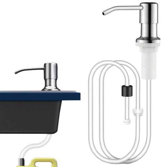 Kitchen Sink Soap Dispenser Stainless Steel Hand Liquid Pump with 1.2m Tube Kit