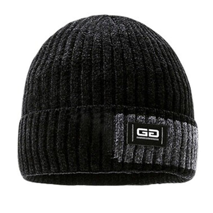 Unisex Winter Knitted Hat Thick Warm Beanie Ski Cap Skull Cap For Guys