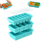 3 Pack Silicone Freezer Trays with Lids Multi-Size Silicone Freezer Moulds