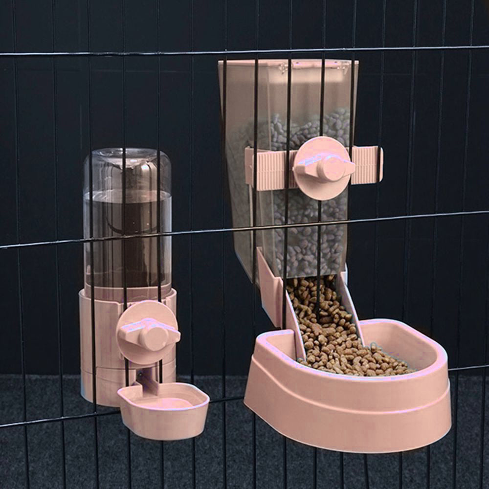 Automatic Pet Bowl Cage Hanging Feeder Pet Water Bottle