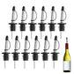 12Pcs Stainless Steel Non Drip Wine Pourers with Dust Caps