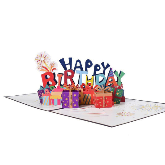 3D Pop Up Happy Birthday Card with Envelope