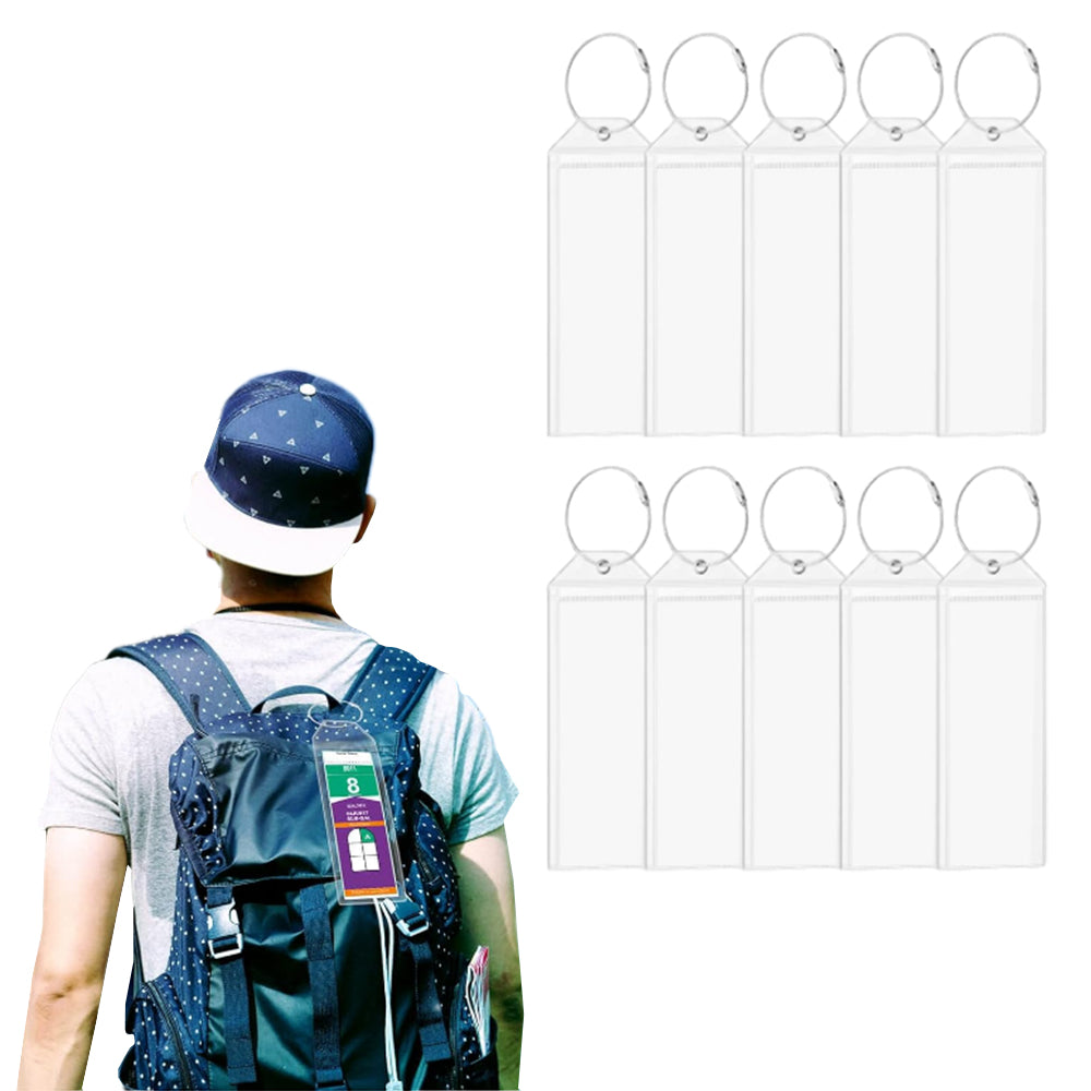 10Pcs Cruise Luggage Tags with Holder Zip Seal and Steel Loops