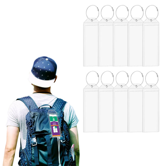 10Pcs Cruise Luggage Tags with Holder Zip Seal and Steel Loops