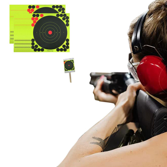 50Pcs 20CM Shooting Targets Splatter Paper Self-Adhesive Paper Reactive Splatter Target Sticker