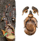 Resin Old Man Face Sculpture Bird Feeder for Outdoor Decoration