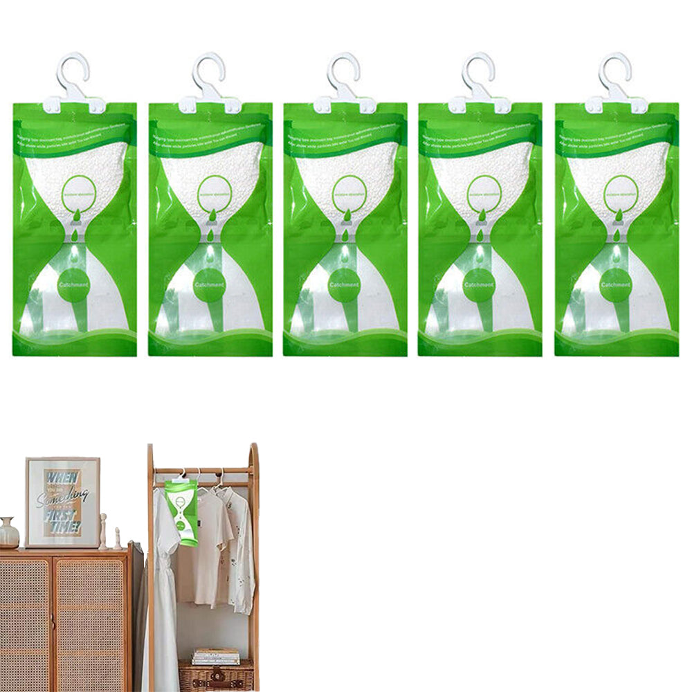 5Pcs Dehumidifier Bag Hanging Wardrobe Drying Anti-mold Agent