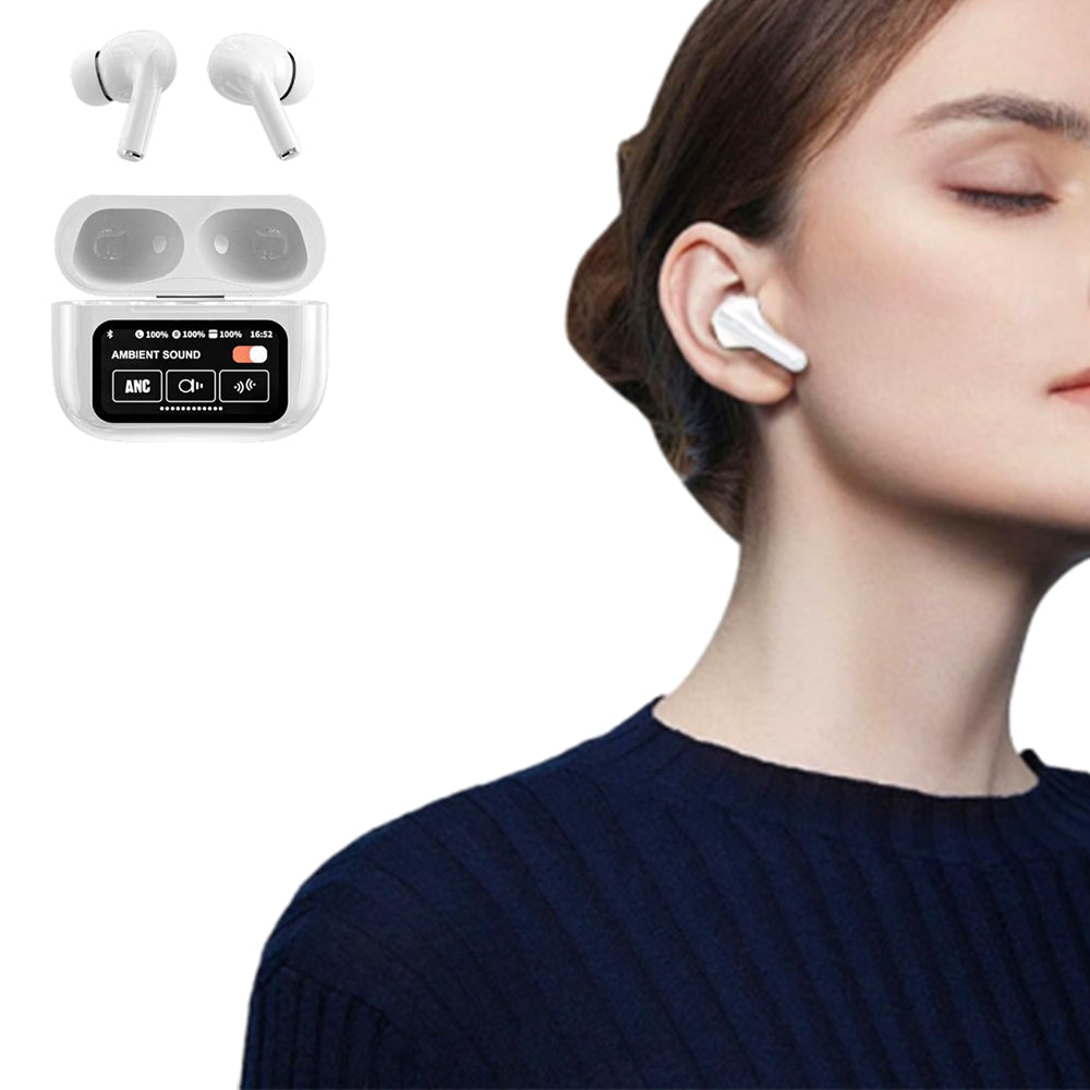 Smart LCD Touch Screen Bluetooth Wireless Headphone Earbud