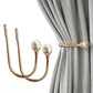 2Pcs U Shape Pearl Curtain Holdback Hooks with Screws
