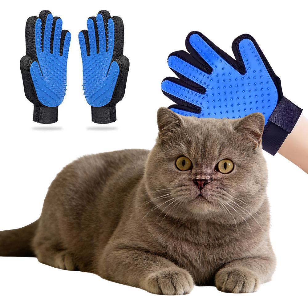 1 Pair Pet Grooming Gloves for Cats and Dogs Hair Removal and Massage