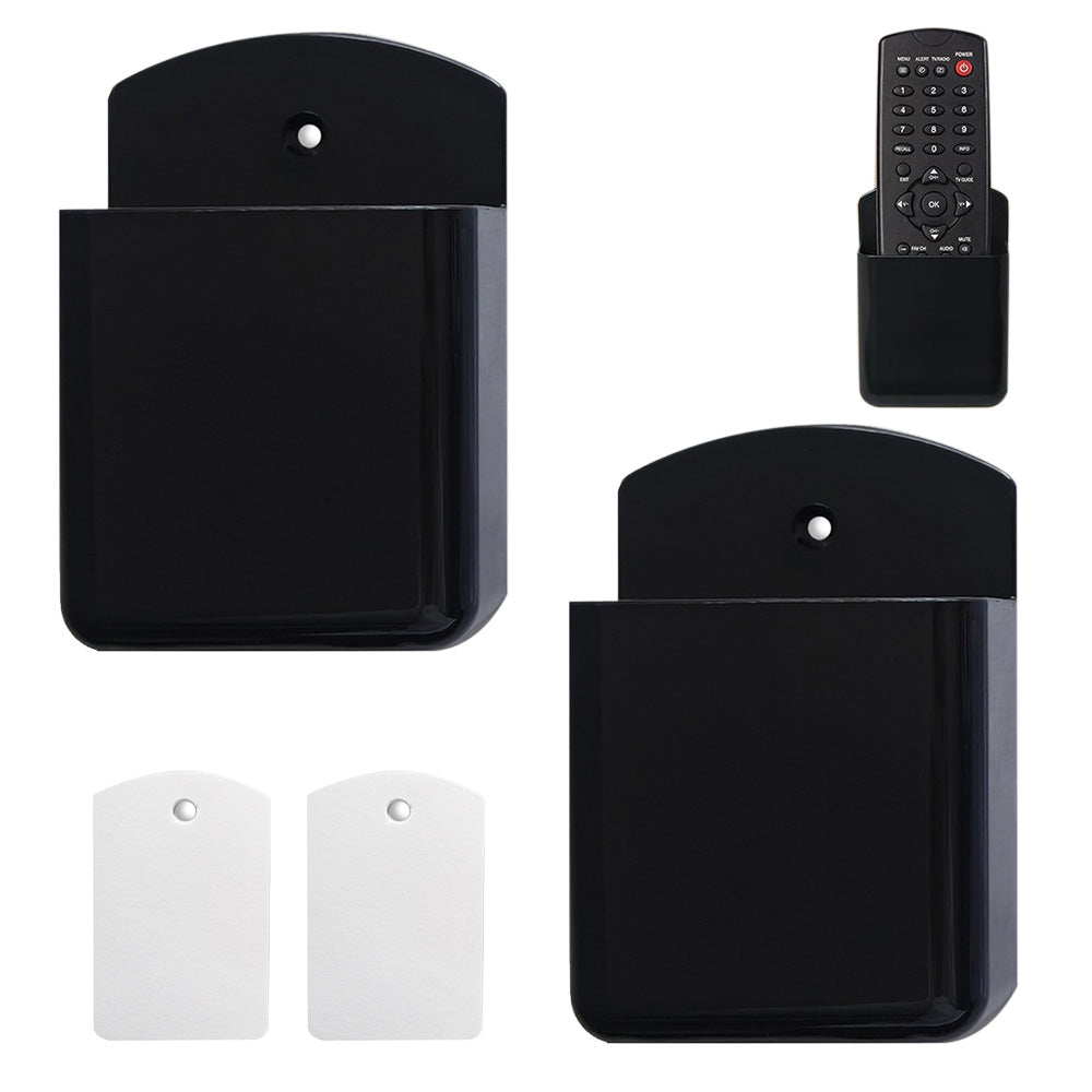 Two Piece Wall Mounted Remote Holder Set