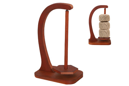 Yarn Holder for Crocheting and Knitting Wooden Yarn Spinner