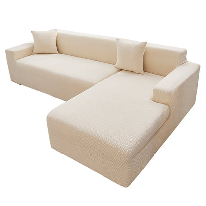 Elastic Full-Cover T-Shaped Jacquard Universal Sofa Slipcover for 1-4 Seater