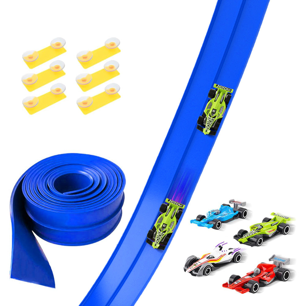 Car Racing Track Set Five Meter Race Track Dual Lane Gravity