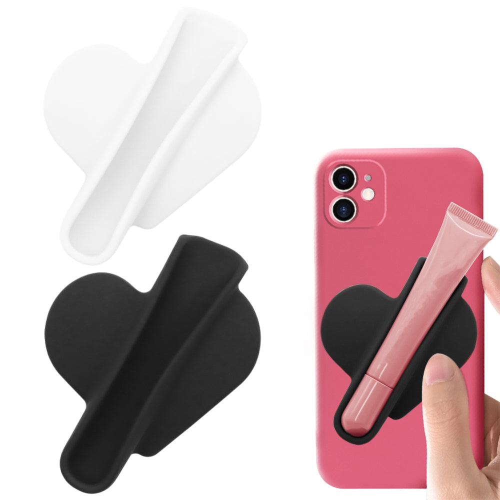 2Pcs Holder for Rhode Skin Lip Lipstick Holder for Phone Case Peel and Stick Silicone Cover
