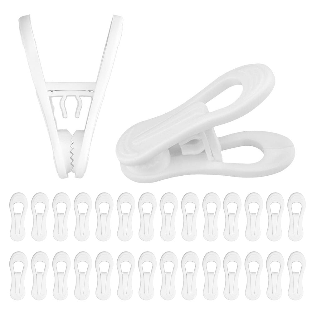30 Pack Anti Slip Clips for Garments Socks Snacks Hanger Clips for Home