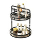 Rotating Makeup Organizer Double Layer with Brush Holder for Skincare Perfume