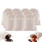 10 Pack Cotton Linen Drawstring Storage and Gift Bags in 2 Sizes