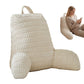 Bedside Backrest Cushion with Armrests Pocket and Washable Cover