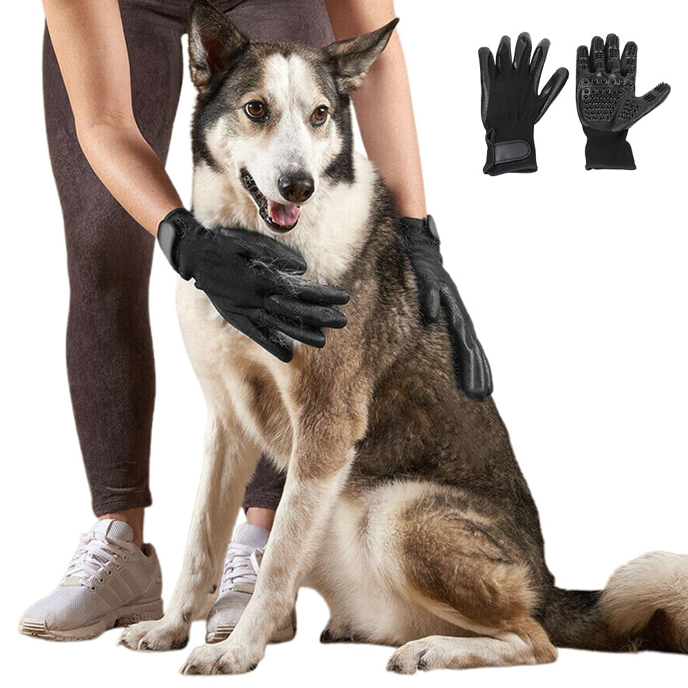 Pet Hair Remover Gloves Gentle Pet Grooming Gloves for Cats Dogs and Horses