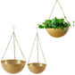 Set of 2 Iron Hanging Planter Pots