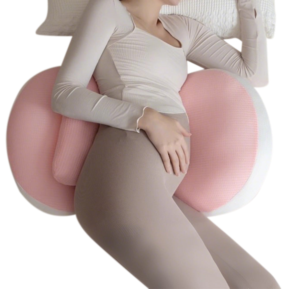 Portable Pregnancy Pillow W Shaped Maternity Support For Side Sleepers