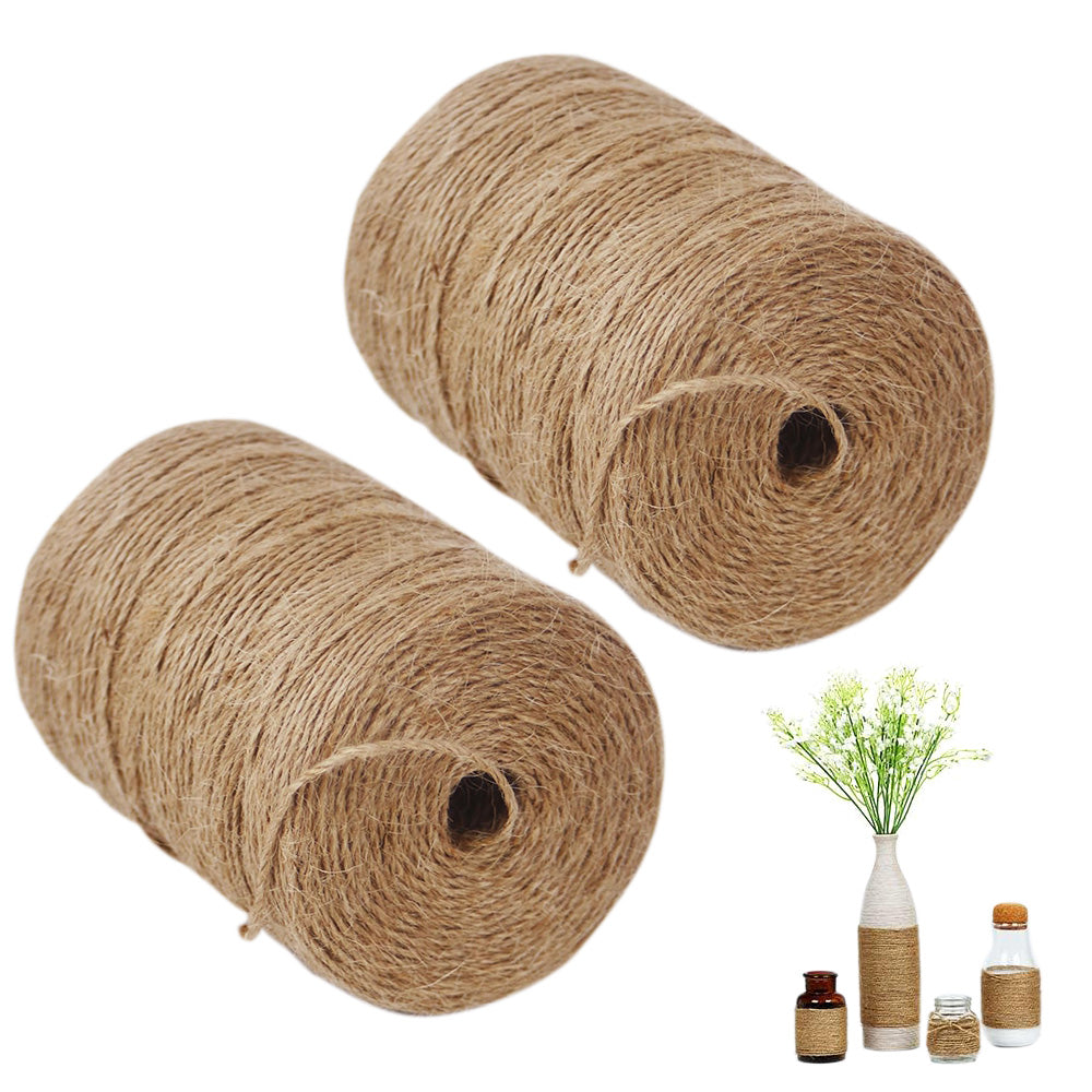 Natural Jute Twine String for Crafting Gardening Gift Wrapping Macrame DIY Home Decor