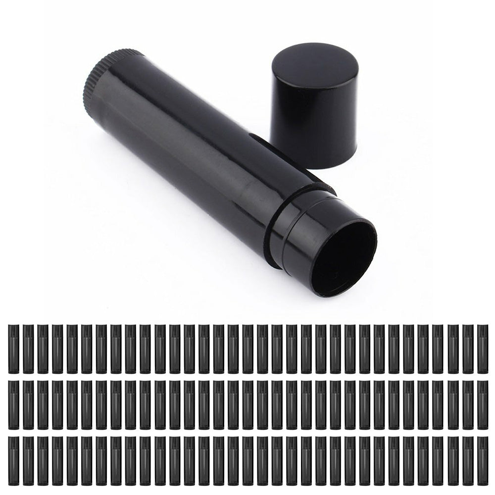 100 PCS Empty Lip Balm Tubes 5g Twist Up Plastic Lipstick Containers for Homemade Lip Gloss Lipstick