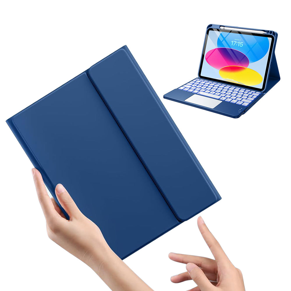 Keyboard Case with Touchpad and 7 Color Backlight for iPad 10th and 11th Gen