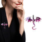 2Pcs Flying Dragon Brooch Pin Vintage Punk Flying Dragon Brooch
